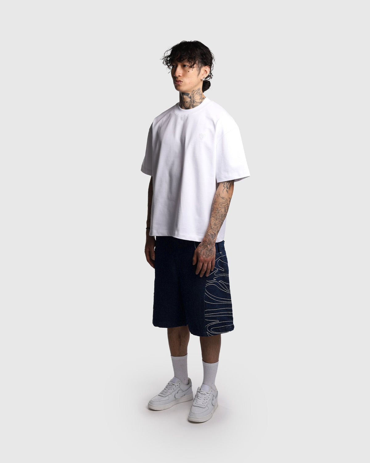 Raw Blue Link Jorts